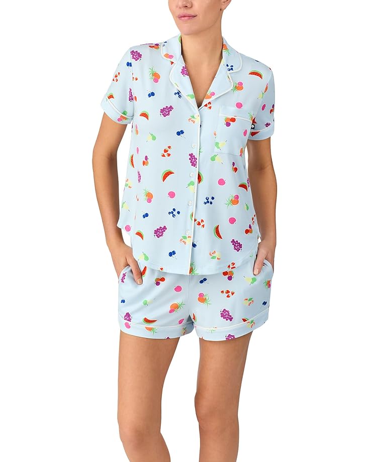 6pm Kate Spade New York Short Sleeve Boxer PJ Set Women's