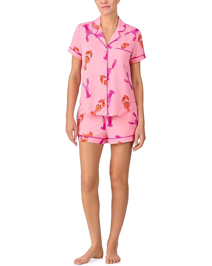 6pm Kate Spade New York Short Sleeve Boxer PJ Set Women's