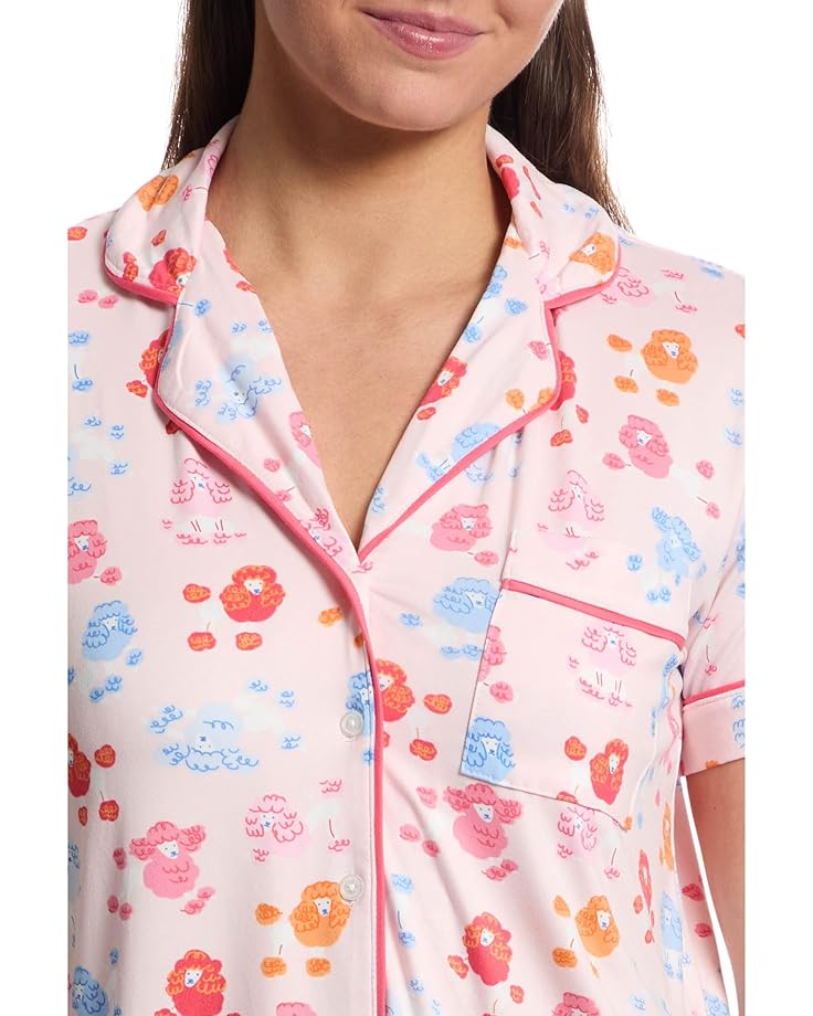 Kate Spade New York Short Sleeve Boxer PJ Set Women's Poodles