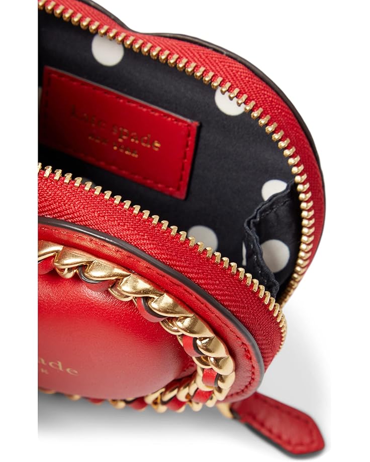 Kate Spade New York Valentines Day Puffy Smooth Leather 3-D Heart Coin Purse