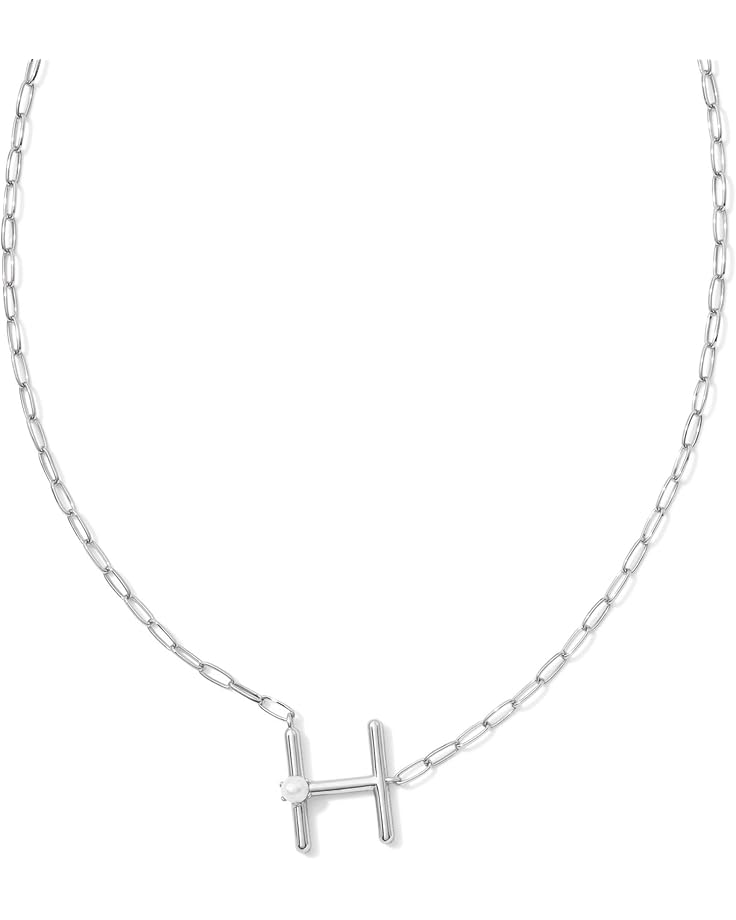 6pm Kendra Scott Pearl Letter H Short Pendant Necklace