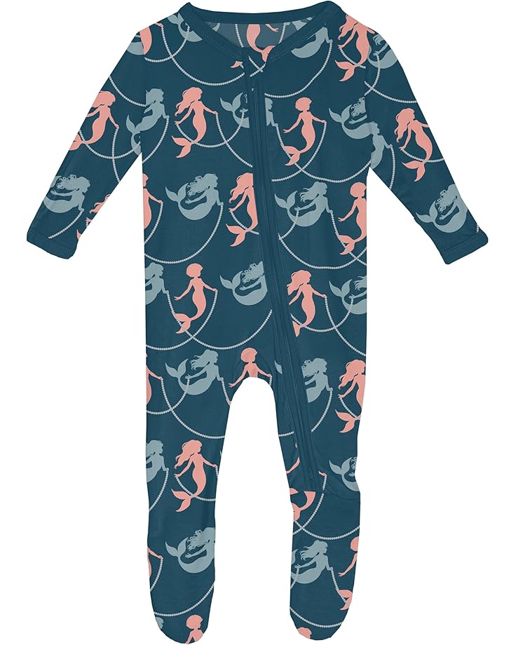 6pm Kickee Pants Kids Print Footie with 2 Way Zipper (Infant)