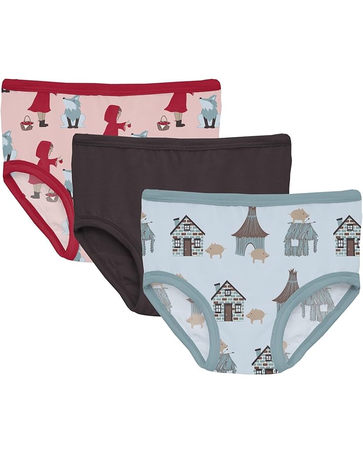 Kickee Pants Kids Print Girl's Underwear Set of 3 (Big Kid)