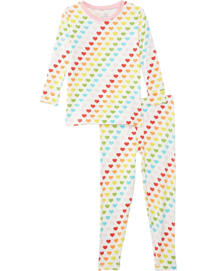 6pm Kickee Pants Kids Print Long Sleeve Pajama Set (Toddler/Little Kids/Big Kids)