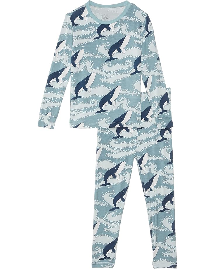 6pm Kickee Pants Kids Print Long Sleeve Pajama Set (Toddler/Little Kids/Big Kids)