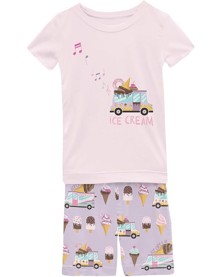 6pm Kickee Pants Kids Short Sleeve Graphic Tee Pajama Set with Shorts (Toddler/Little Kid/Big Kid)