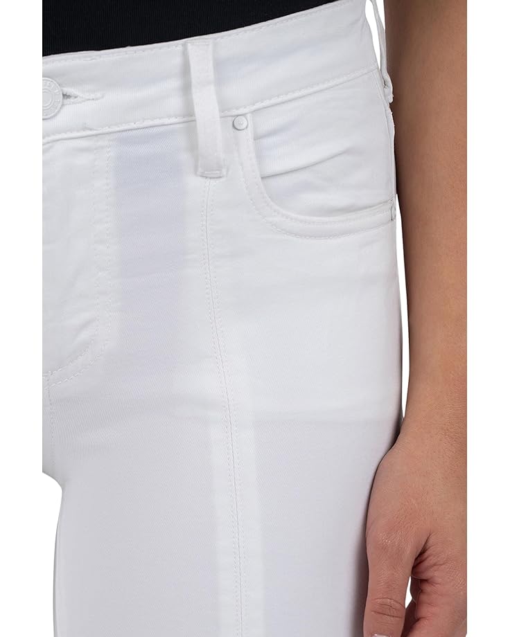 6pm KUT From The Kloth Amy Crop Straight Leg Roll Up Fray Princess Seam Women's