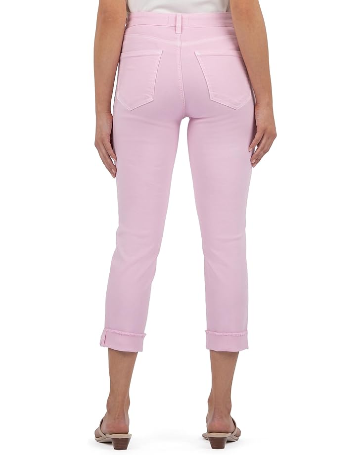 KUT From The Kloth Amy Crop Straight Leg - Roll-Up Frey Women's French Pink