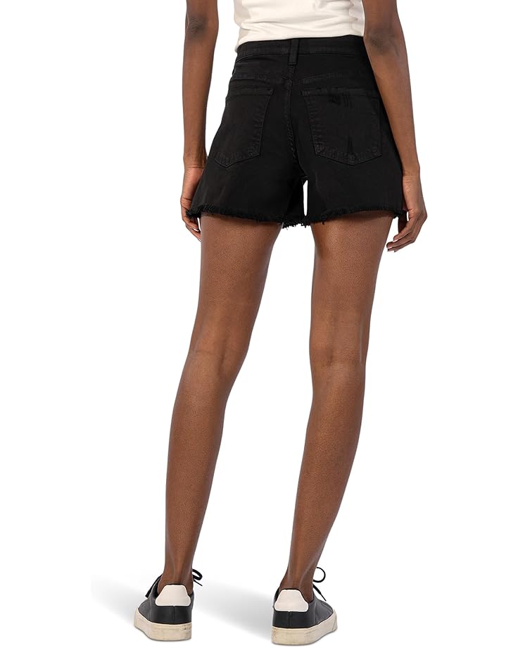 6pm KUT From The Kloth Jane High-Rise Long Shorts W/ Fray Hem Women's