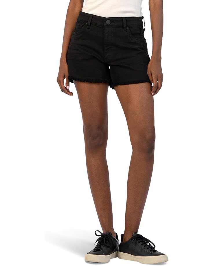 6pm KUT from the Kloth Jane High-Rise Long Shorts w/ Fray Hem Women's