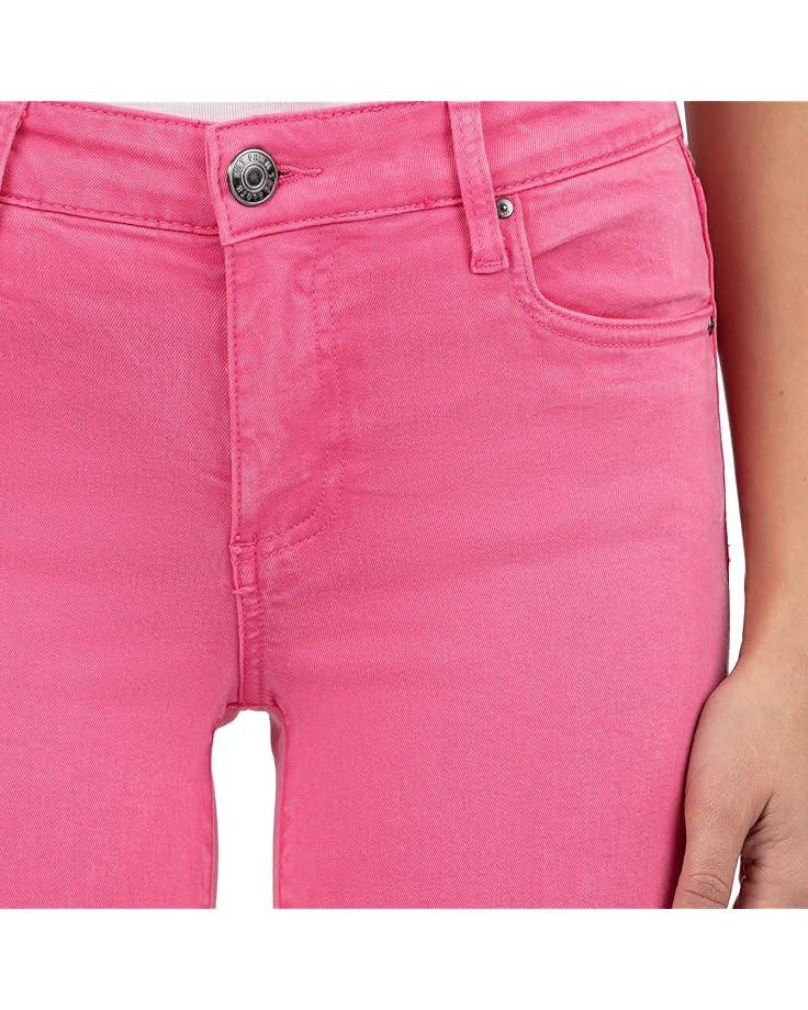 KUT From The Kloth Petite Amy Crop Straight Leg Roll-Up Fray In Sugar Coral Women's Sugar Coral