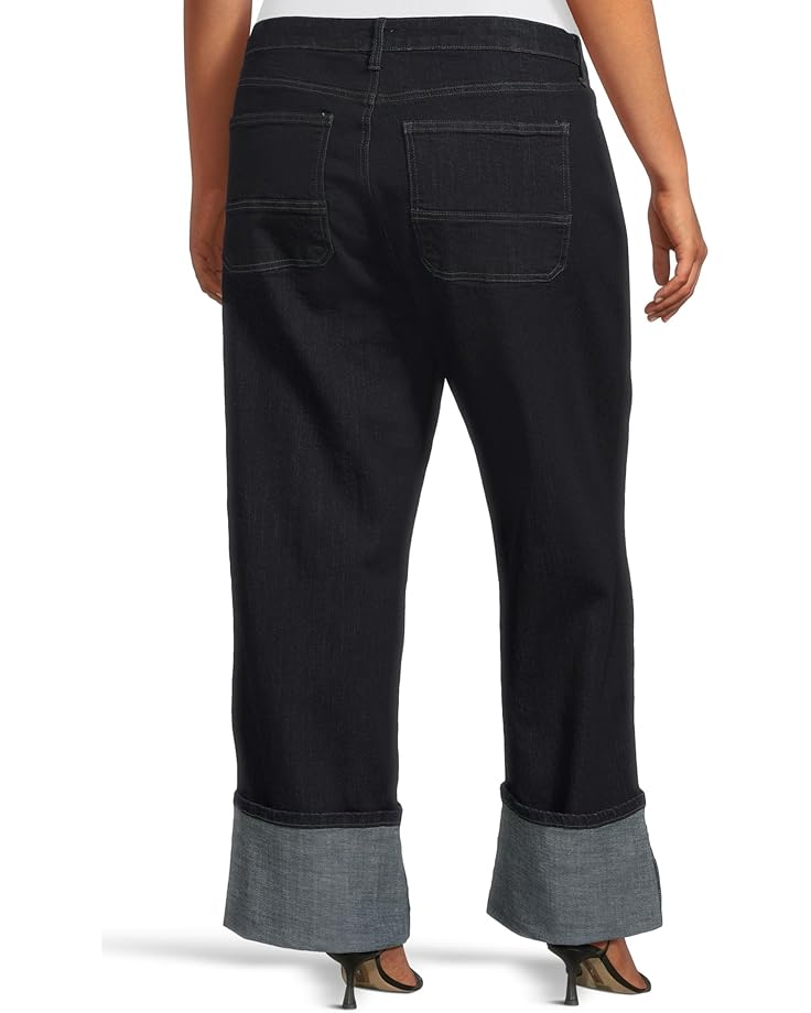 KUT From The Kloth Plus Size Charlotte High Rise Fab Ab Wide Leg-Roll Up Women's