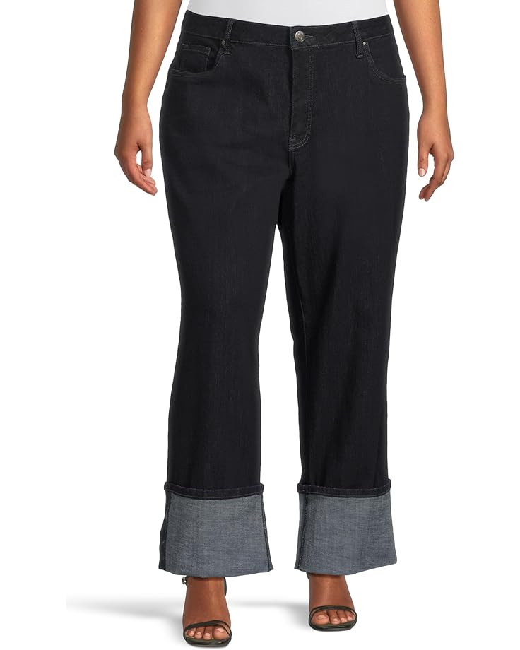 KUT from the Kloth Plus Size Charlotte High Rise Fab Ab Wide Leg-Roll Up Women's