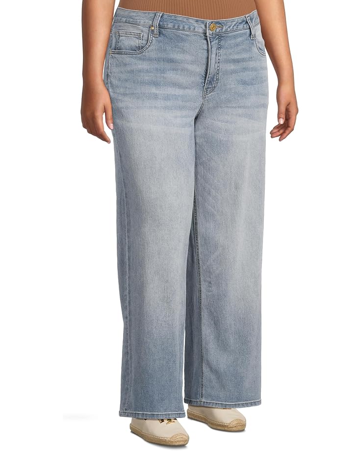 KUT From The Kloth Plus Size Jean High Rise Wide Leg Clean Hem Women's