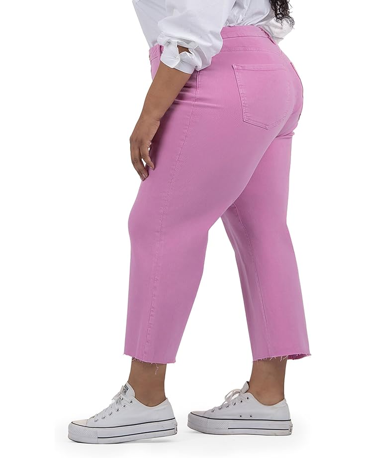 6pm KUT From The Kloth Plus Size Meg High Rise Fab Ab Wide Leg Raw Hem Women's