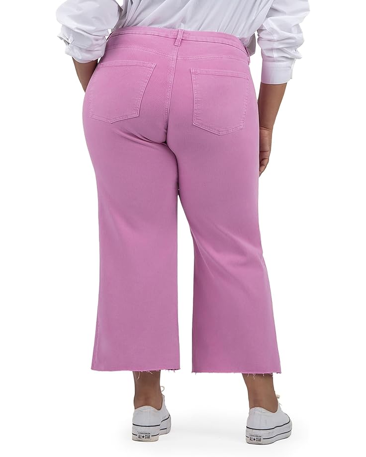 6pm KUT From The Kloth Plus Size Meg High Rise Fab Ab Wide Leg Raw Hem Women's