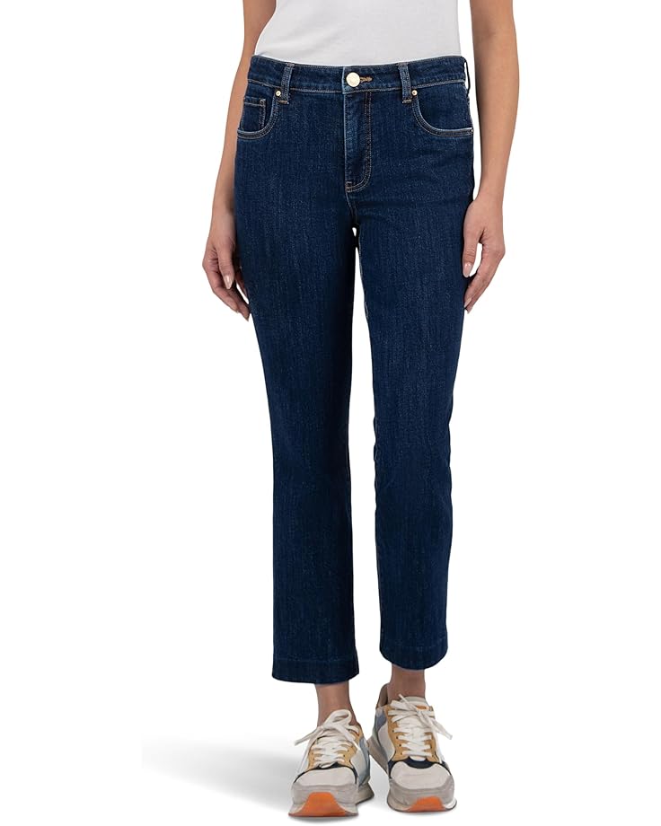 KUT from the Kloth REESE HIGH RISE FAB AB ANKLE STRAIGHT BLIND HEM Women's Harness With Euro Base Wash