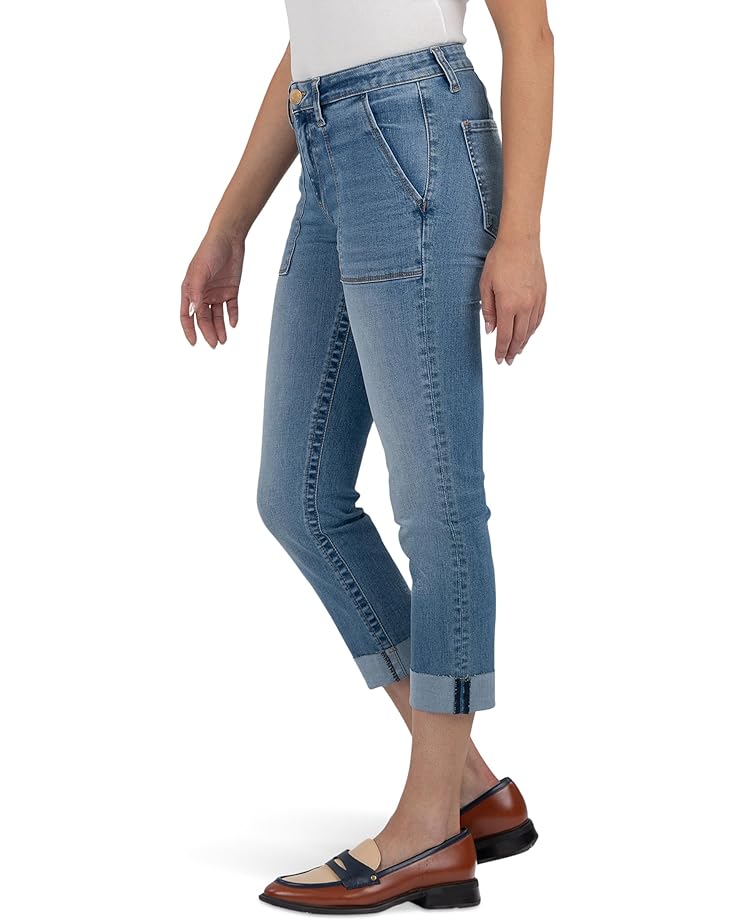 6pm KUT From The Kloth Stevie Crop Straight Leg With Pork Chop Pocket Women's