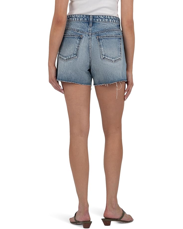 6pm KUT From The Kloth Taylor High Rise Shorts With 5 Pockets With Raw Hem Women's
