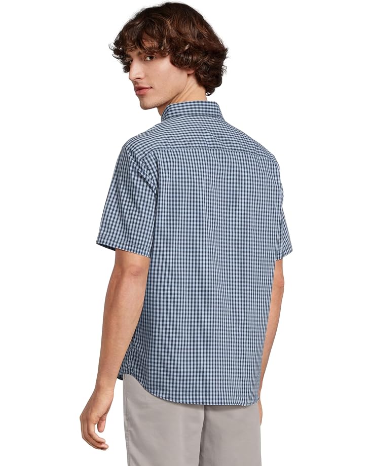 6pm L.L.Bean Comfort Stretch Performance Shirt Short Sleeve Slightly Fitted Plaid Men's