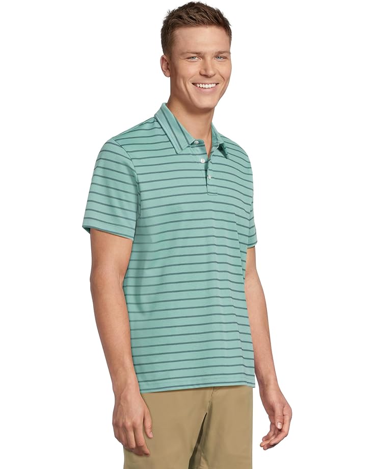 6pm L.L.Bean Comfort Stretch Performance Short Sleeve Polo Slightly Fitted Stripe Men's