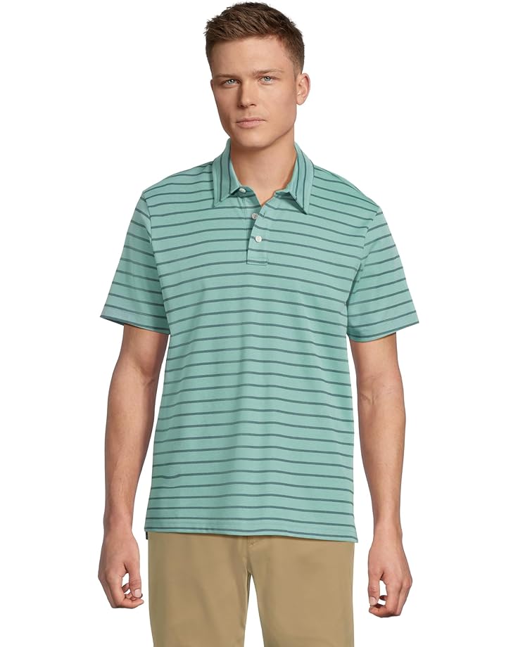 6pm L.L.Bean Comfort Stretch Performance Short Sleeve Polo Slightly Fitted Stripe Men's