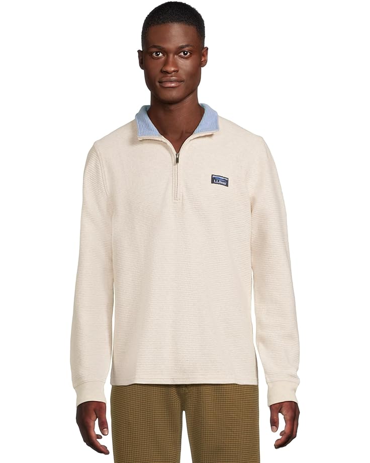 6pm L.L.Bean Lakewashed Double-Knit Quarter-Zip Long Sleeve Men's