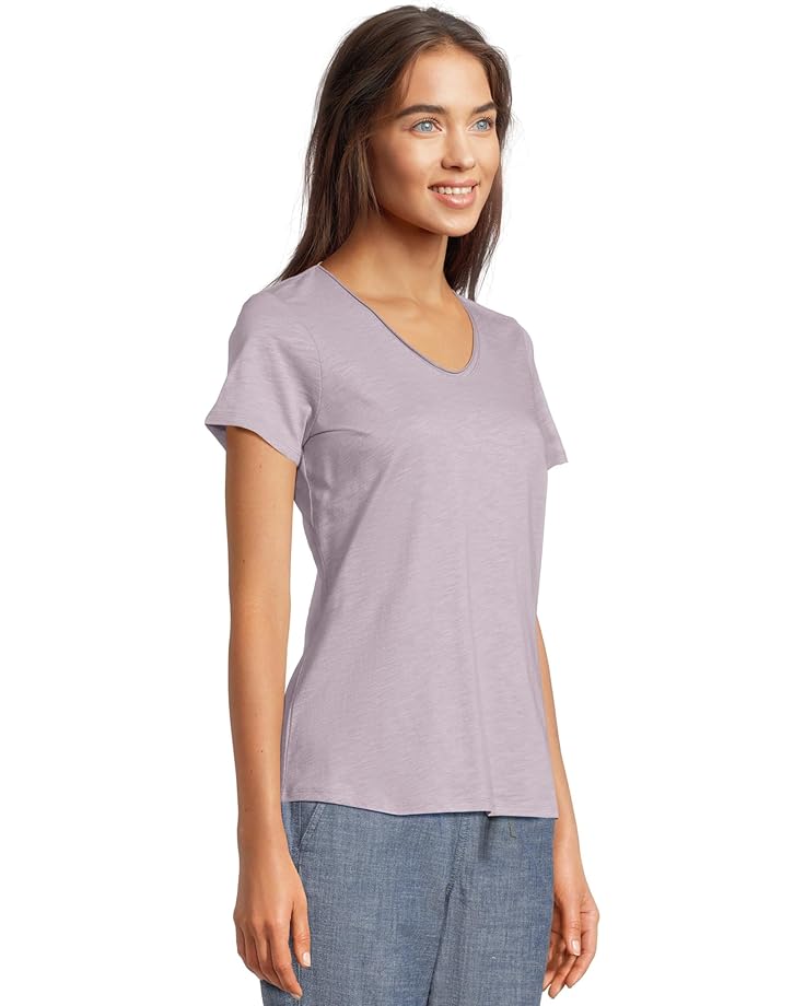 L.L.Bean Organic Cotton V-Neck Short Sleeve Tee Women's
