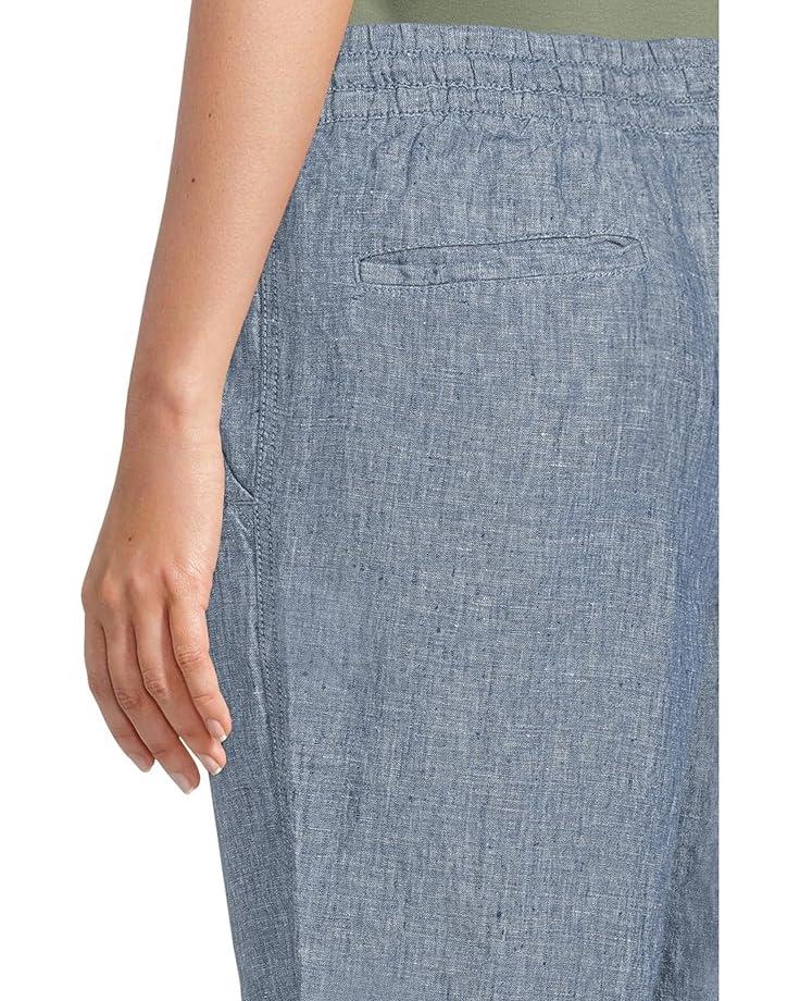 L.L.Bean Premium Linen Breezy Pull-On Ankle Pants Women's Bright Mariner