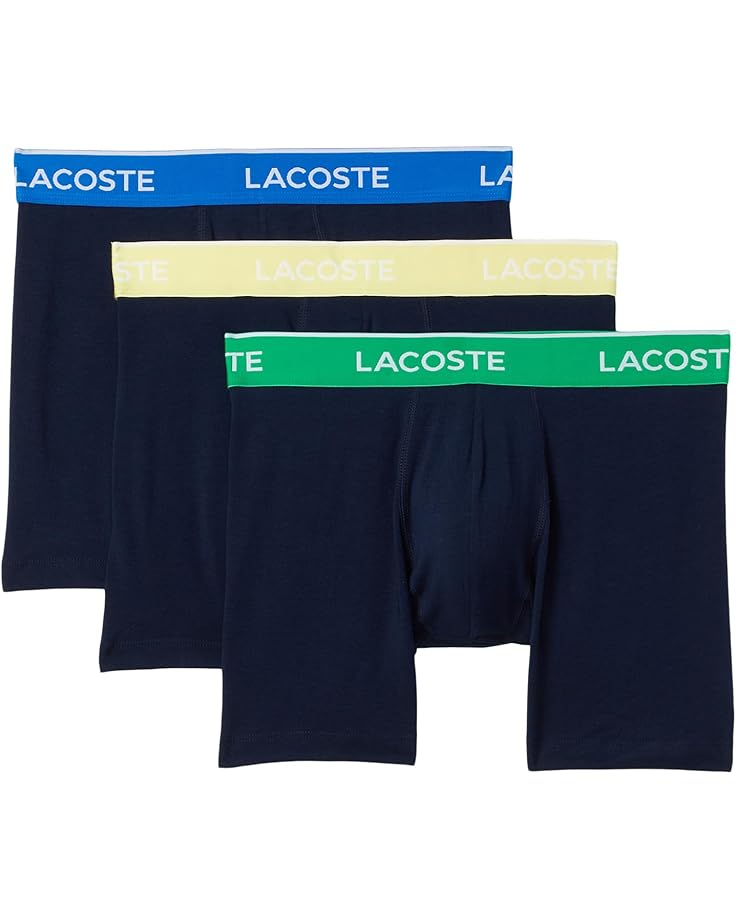 6pm Lacoste Cotton Stretch Essentials Boxer Briefs 3-pack Men's