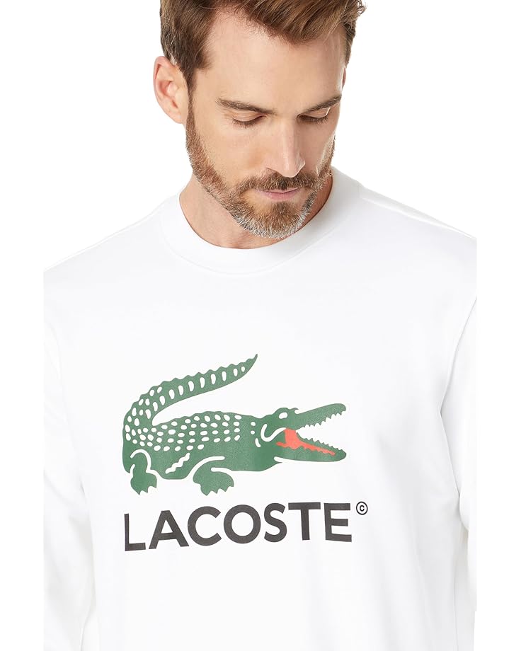 Lacoste Crocodile Print Crew Neck Sweatshirt Unisex