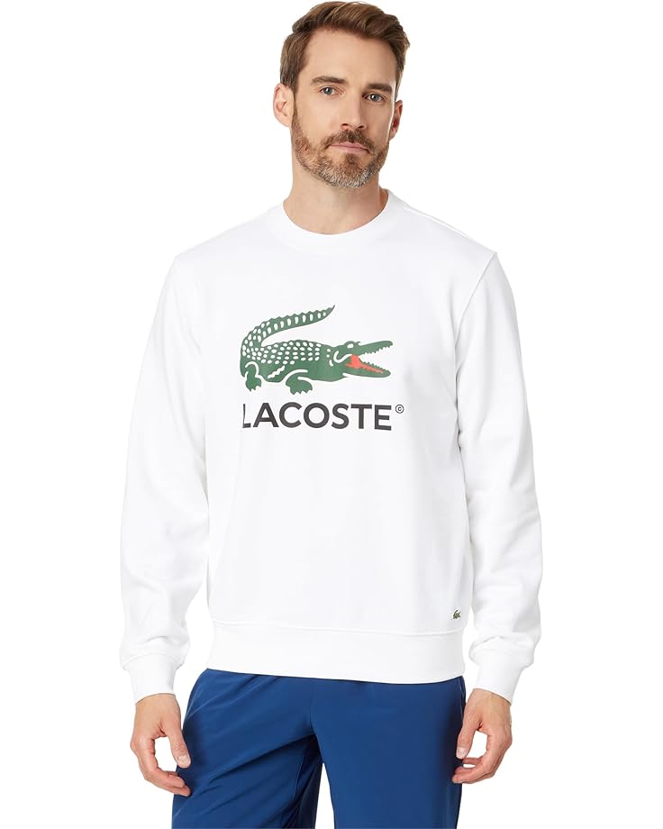 Lacoste Crocodile Print Crew Neck Sweatshirt Unisex