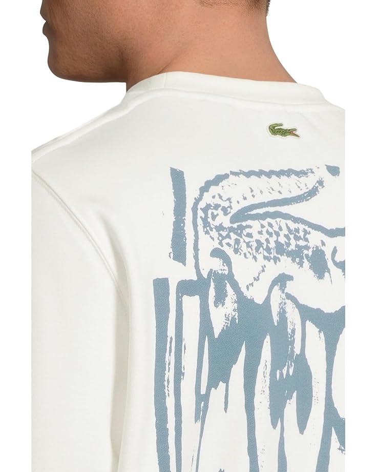 6pm Lacoste Distorted Graphic Crew Neck Sweatshirt Men's