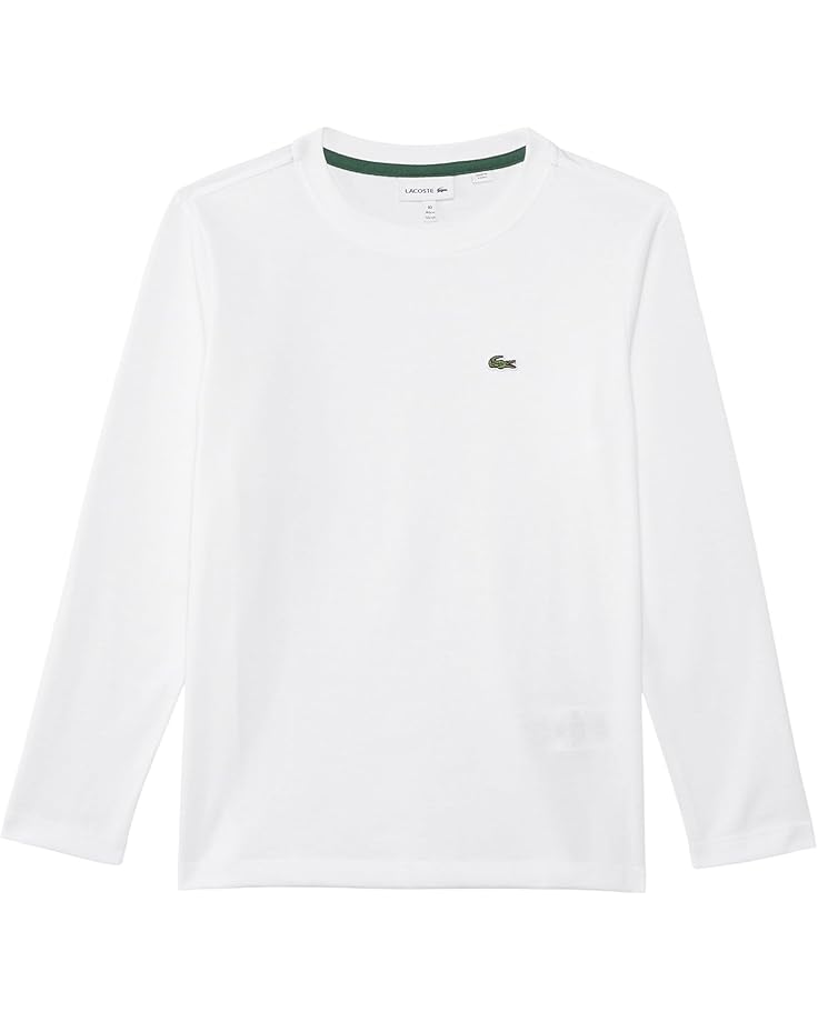 Lacoste Kids Long Sleeve Crew Neck Cotton T-Shirt (Toddler/Little Kids/Big Kids)
