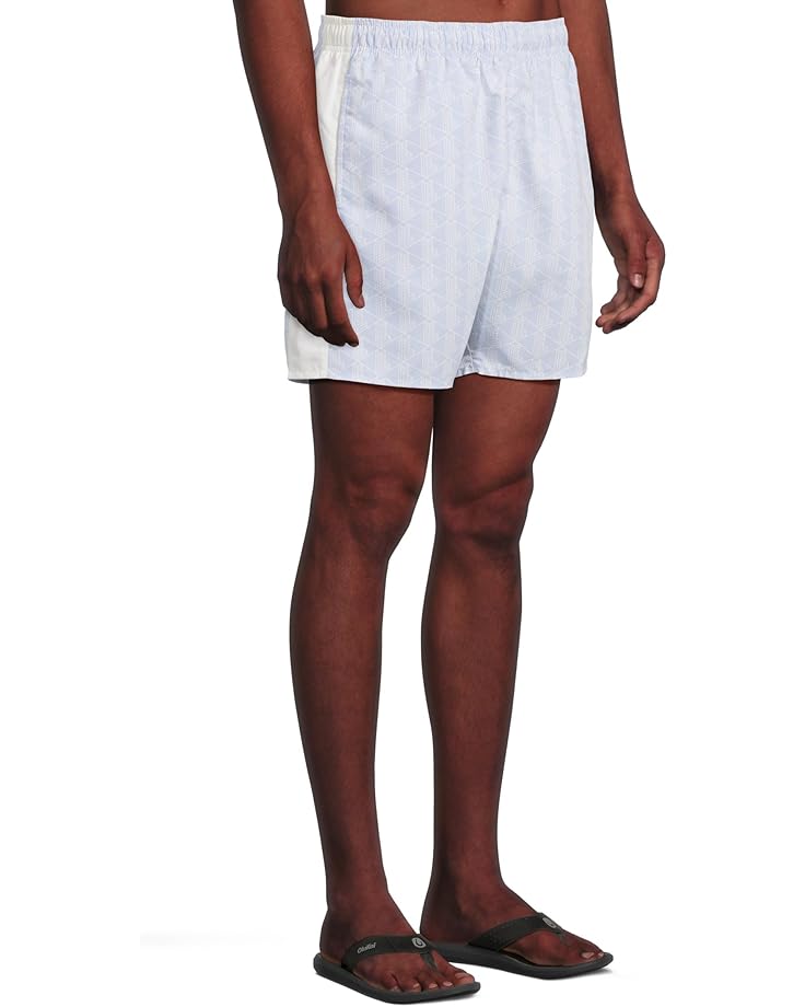 6pm Lacoste Mid Length Monogram Print Swim Trunks Men's