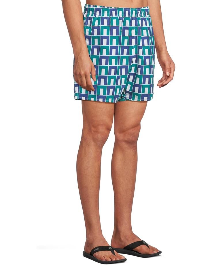 6pm Lacoste Mid Length Robert George Print Swim Trunks Men's