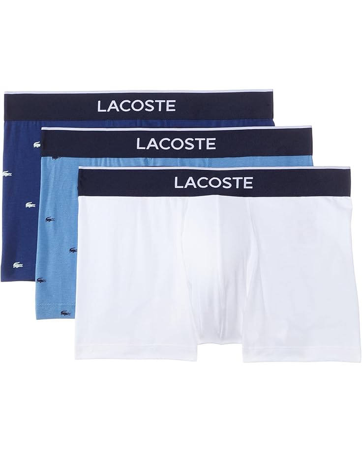 Lacoste Pack Of 3 Casual Signature Trunks Men's