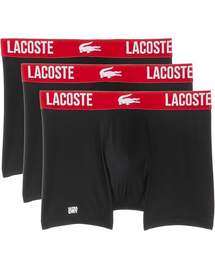 Lacoste Short Microfiber Boxer Brief 3-Pack Men's