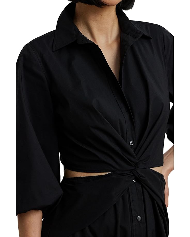 Lauren Ralph Lauren Cotton Blend Bubble Sleeve Shirtdress Women's