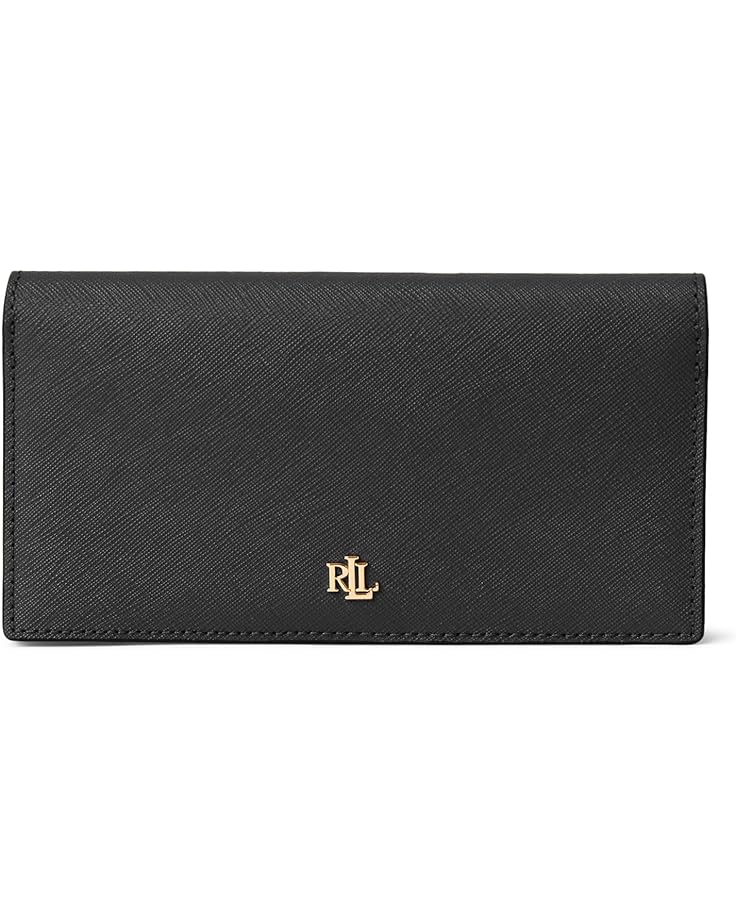 6pm Lauren Ralph Lauren Crosshatch Leather Slim Wallet