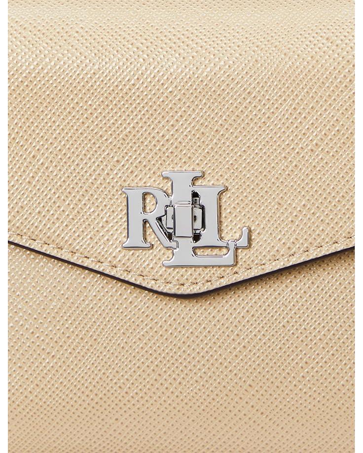 6pm Lauren Ralph Lauren Crosshatch Leather Small Farrah Satchel