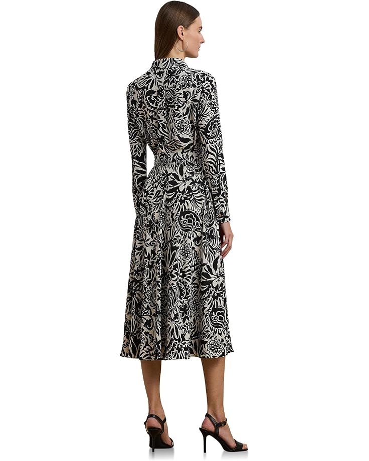 Lauren Ralph Lauren Floral Crepe Midi Dress Women's