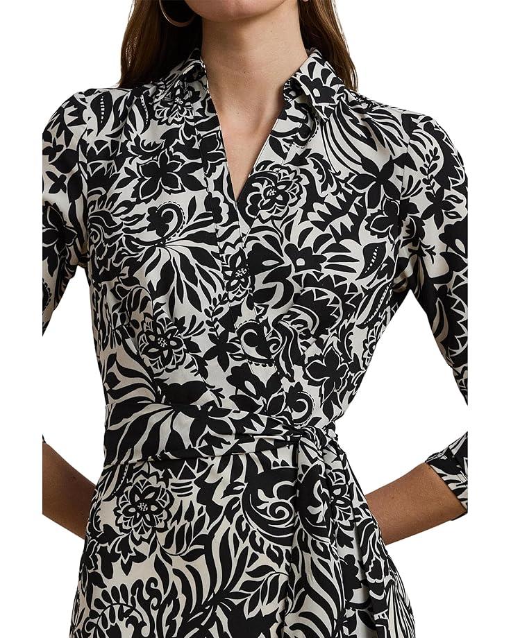 Lauren Ralph Lauren Floral Crepe Midi Dress Women's