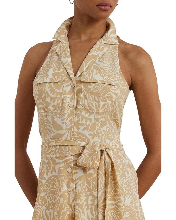 Lauren Ralph Lauren Floral Crepe Sleeveless Shirtdress Women's
