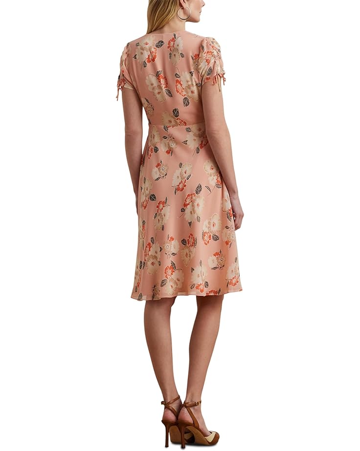 Lauren Ralph Lauren Floral Georgette Short-Sleeve Dress Women's
