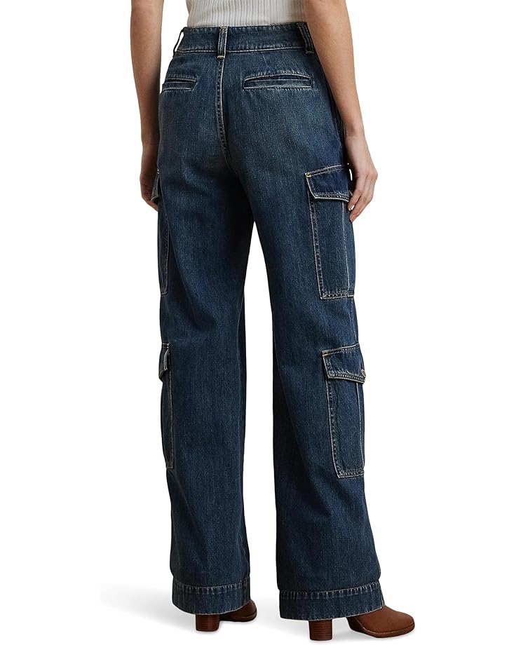 Lauren Ralph Lauren High-Rise Wide-Leg Cargo Jeans Women's