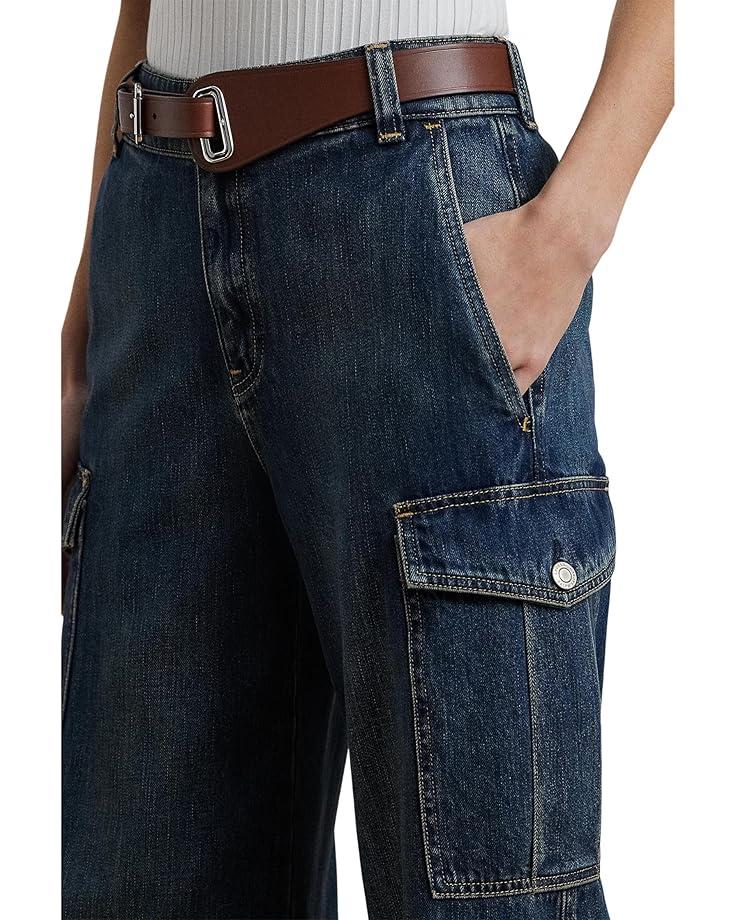 Lauren Ralph Lauren High-Rise Wide-Leg Cargo Jeans Women's