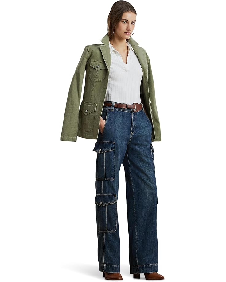 Lauren Ralph Lauren High-Rise Wide-Leg Cargo Jeans Women's