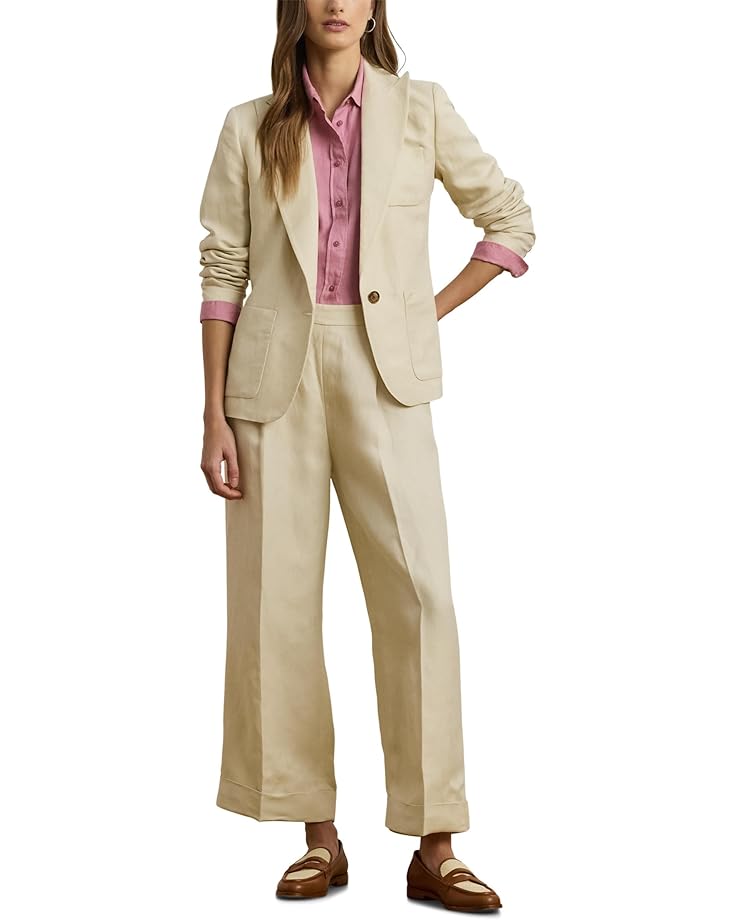 Lauren Ralph Lauren Linen-Blend Twill Blazer Women's