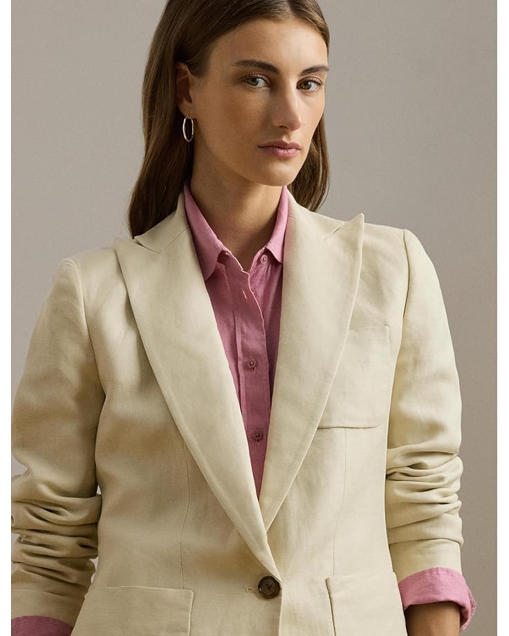 Lauren Ralph Lauren Linen-Blend Twill Blazer Women's